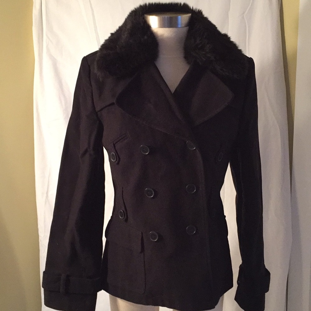 Ann Taylor Loft black pea coat